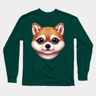 Shiba Inu Expressive Portrait Long Sleeve T-Shirt